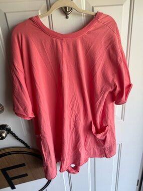 Free People Coral Pocket Jumpsuit